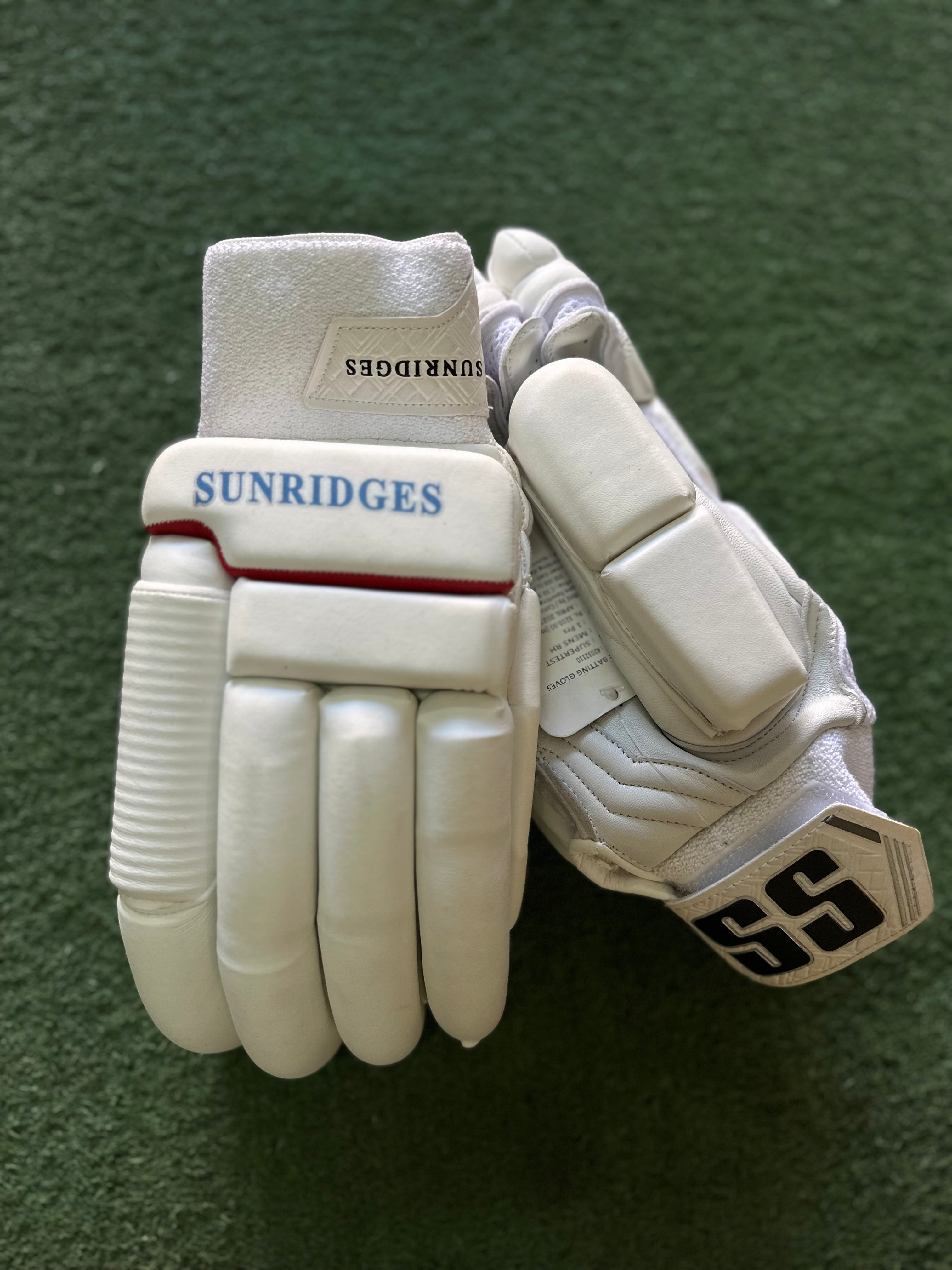 SS SUPERTEST WHITE MENS RH BATTING GLOVES